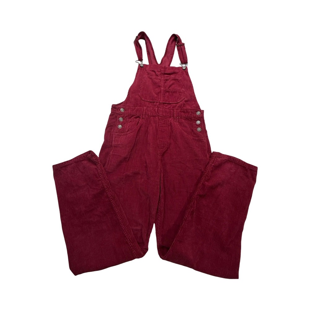We The Free Overalls Womens XS Burgundy Red Corduroy Wide Leg Boho